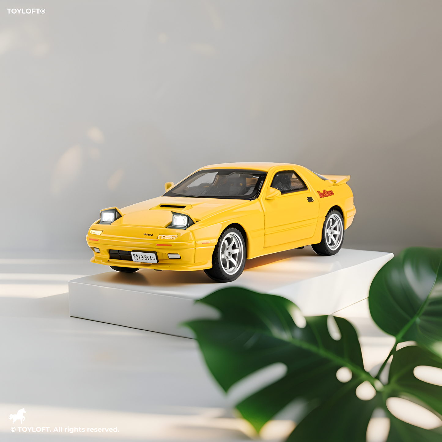 Yellow - Mazda RX-7 Elite Metal Diecast Car - Scale 1:32 - TV5395