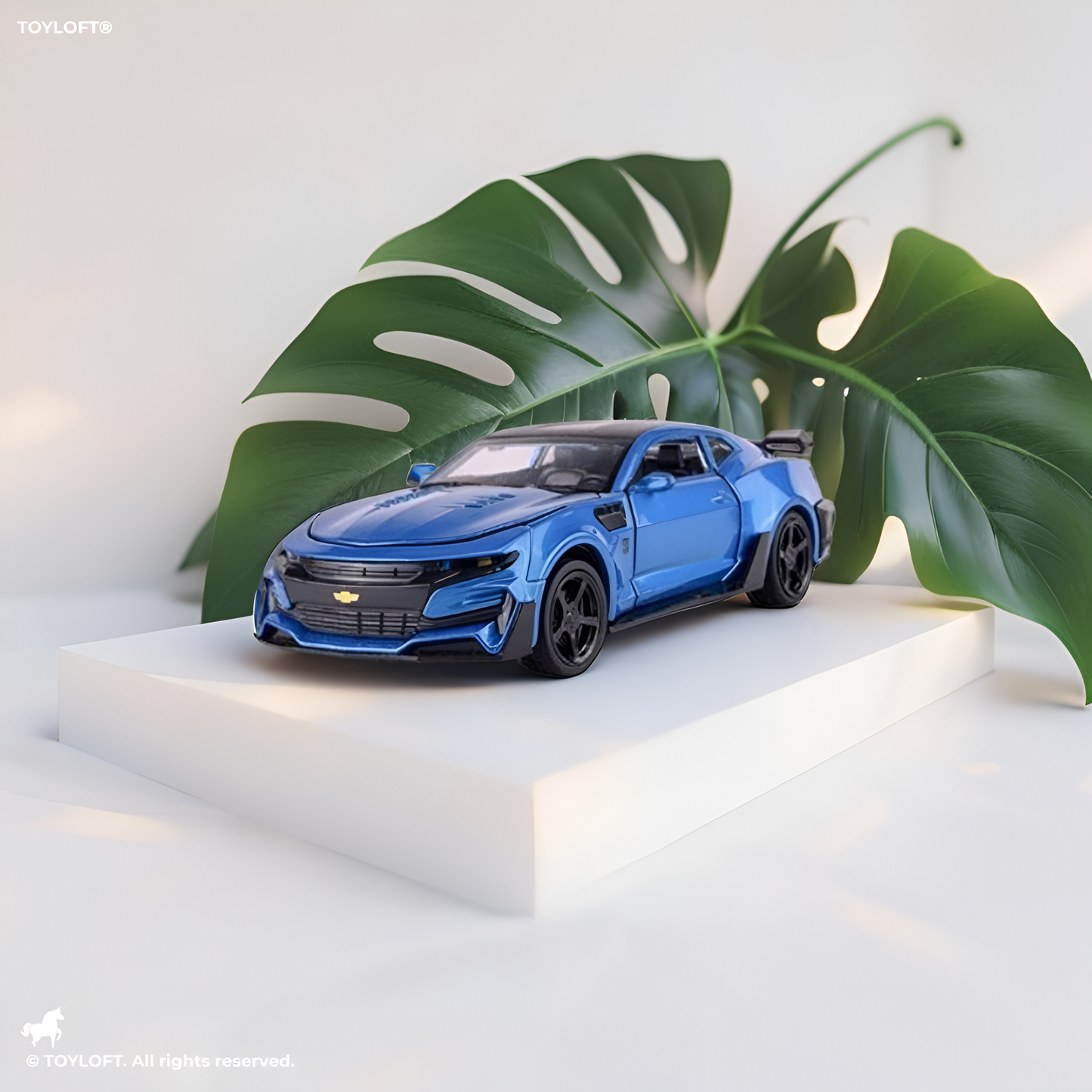 Chevrolet Camaro Model 1:36 Scale Diecast Car - Blue Metal Collectible | TV-N-24