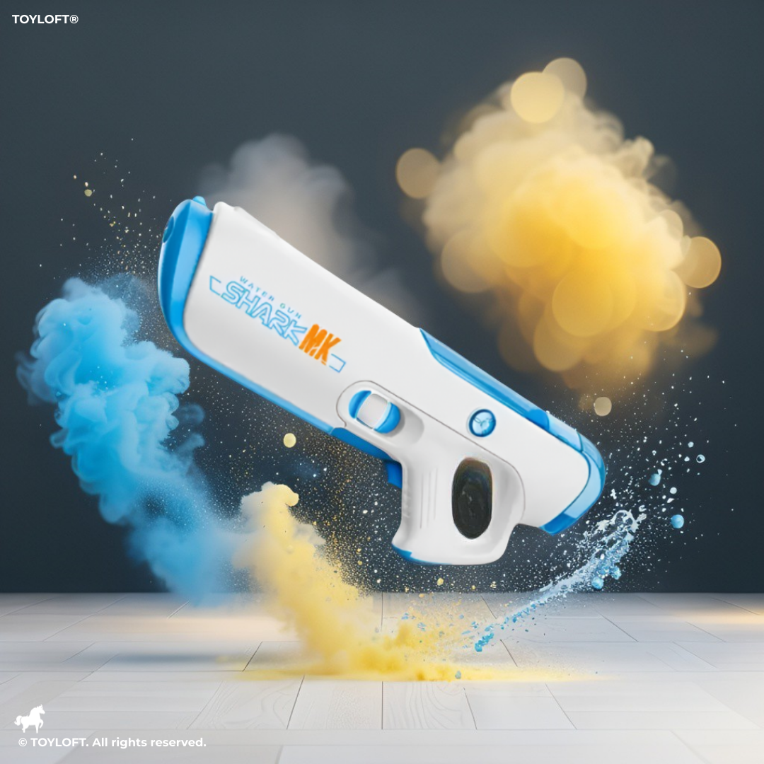 JetStream - Rechargeable Electric Water Gun | High-Speed Automatic Squirt Gun for Kids & Adults | Outdoor Summer & Holi Play Blue LMI14261.