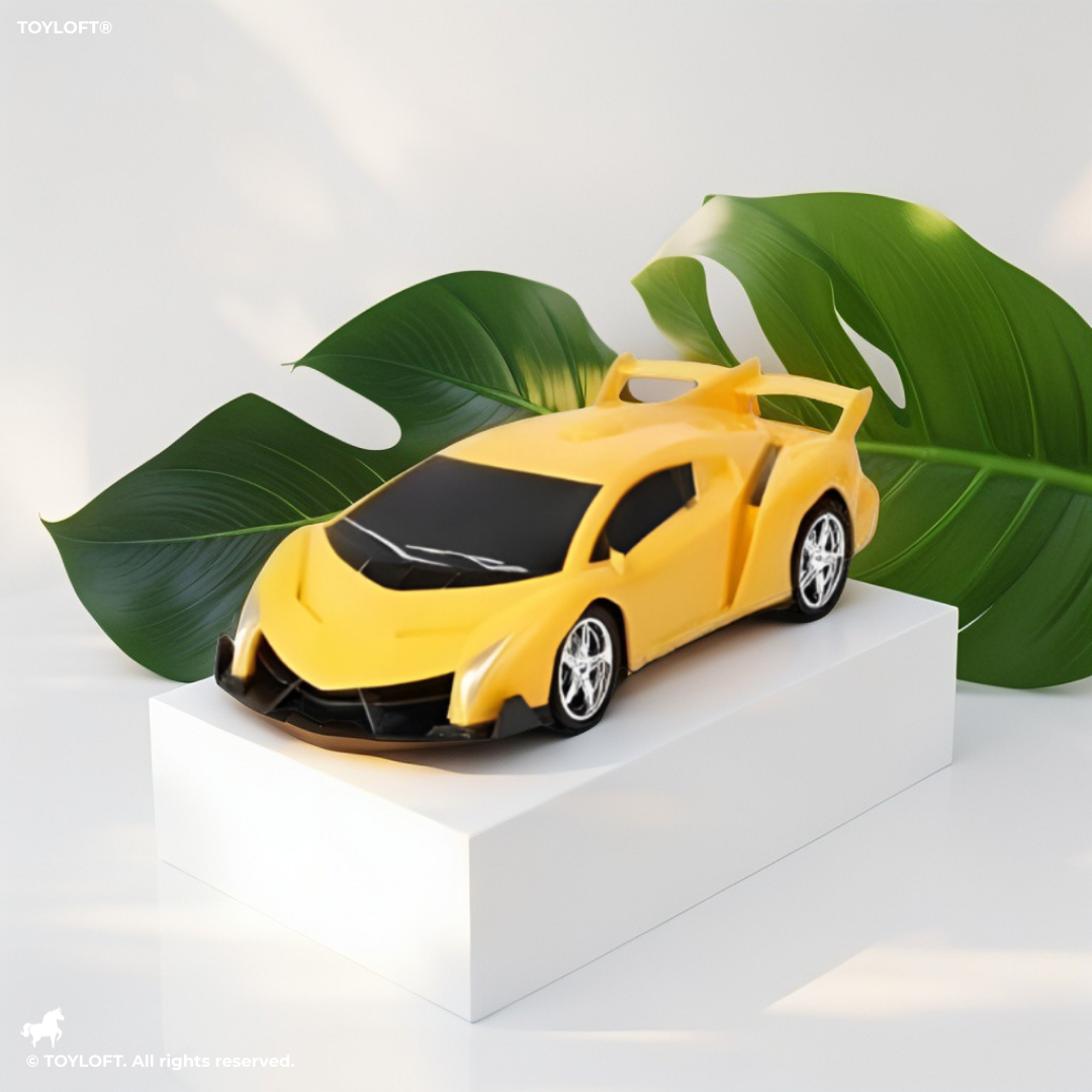Lamborghini Style Remote Control Racing Car – High-Speed Electric RC Toy with Sport Spoiler & Wireless Remote Yellow LMI15095.