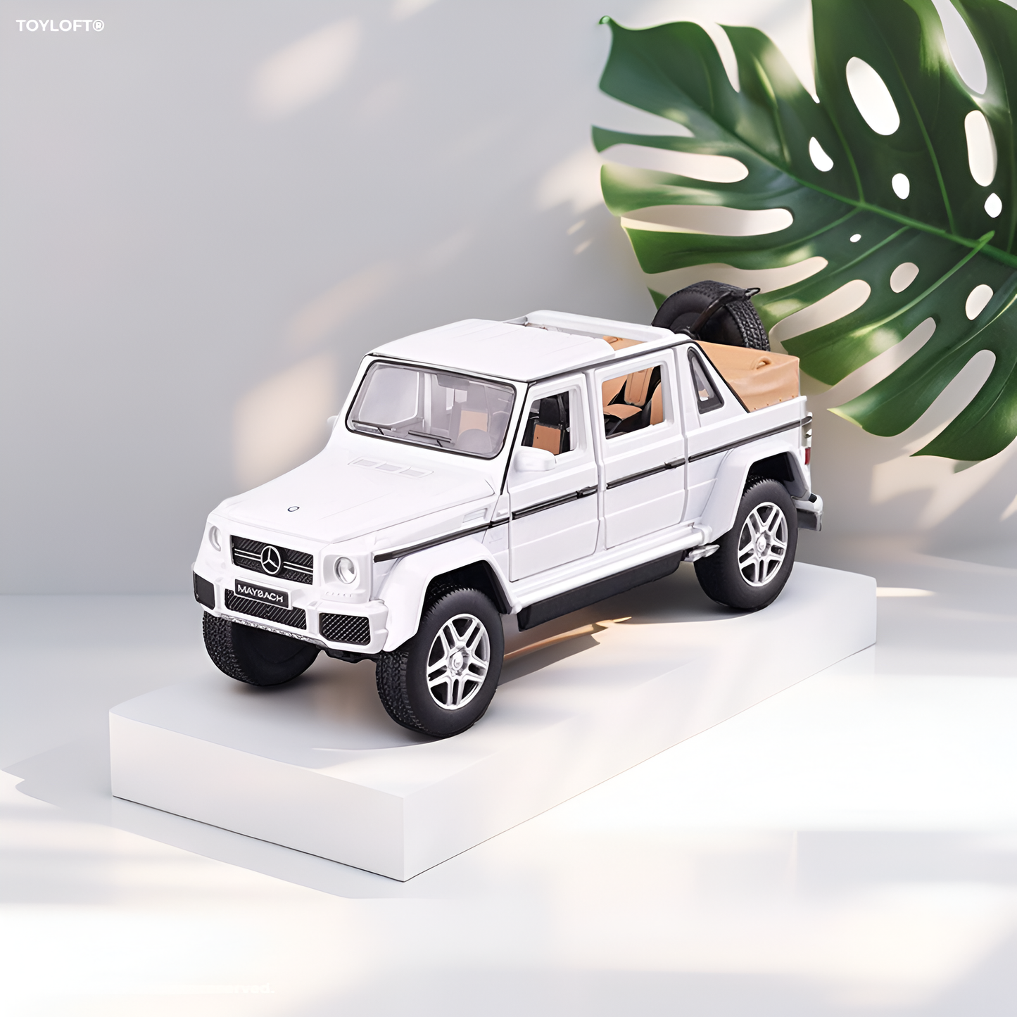 Mercedes-Benz Model Metal Diecast Car Scate White 1:22 LMI15511