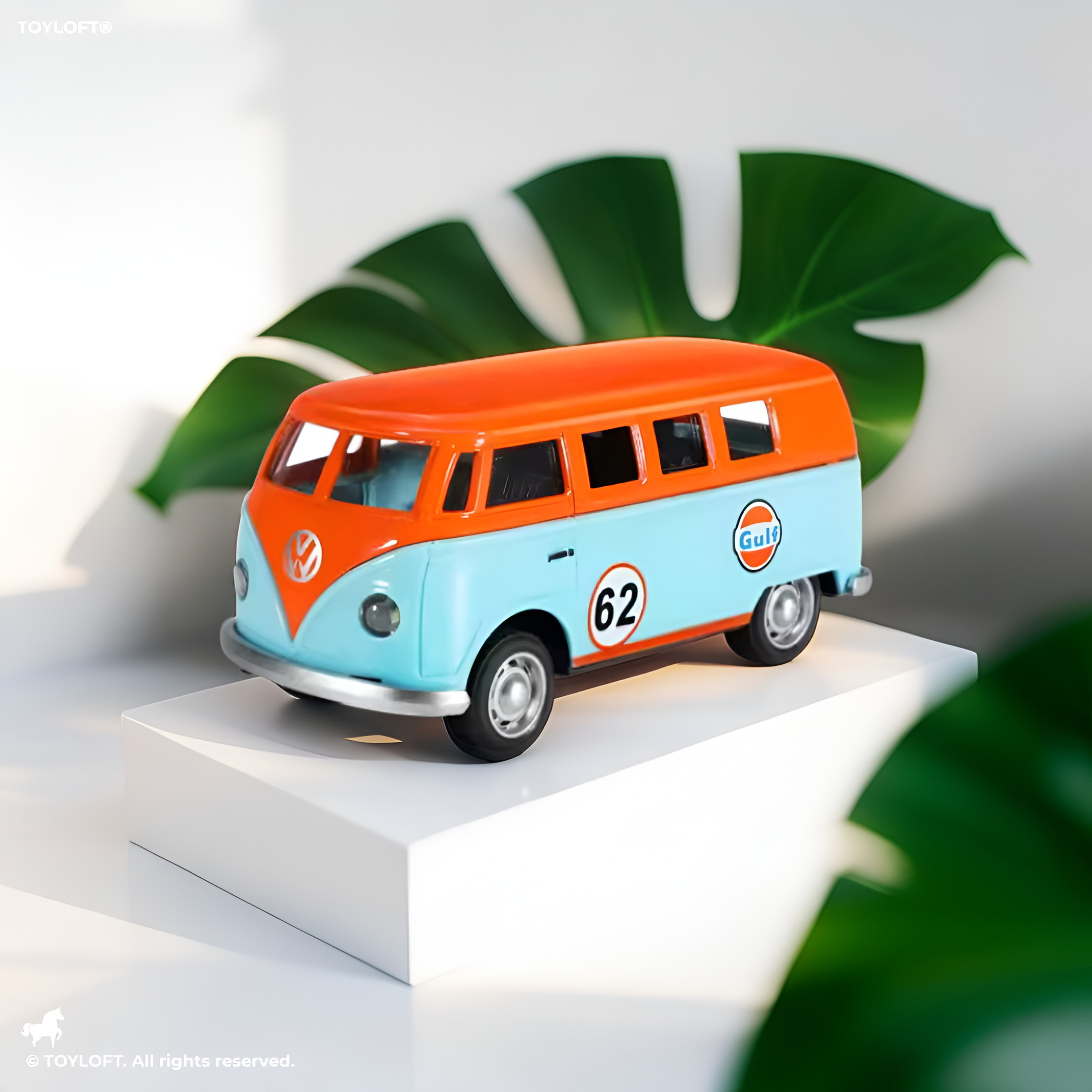 Volkswagen T1 Classic Bus Diecast Metal Toy Car - Gulf Livery