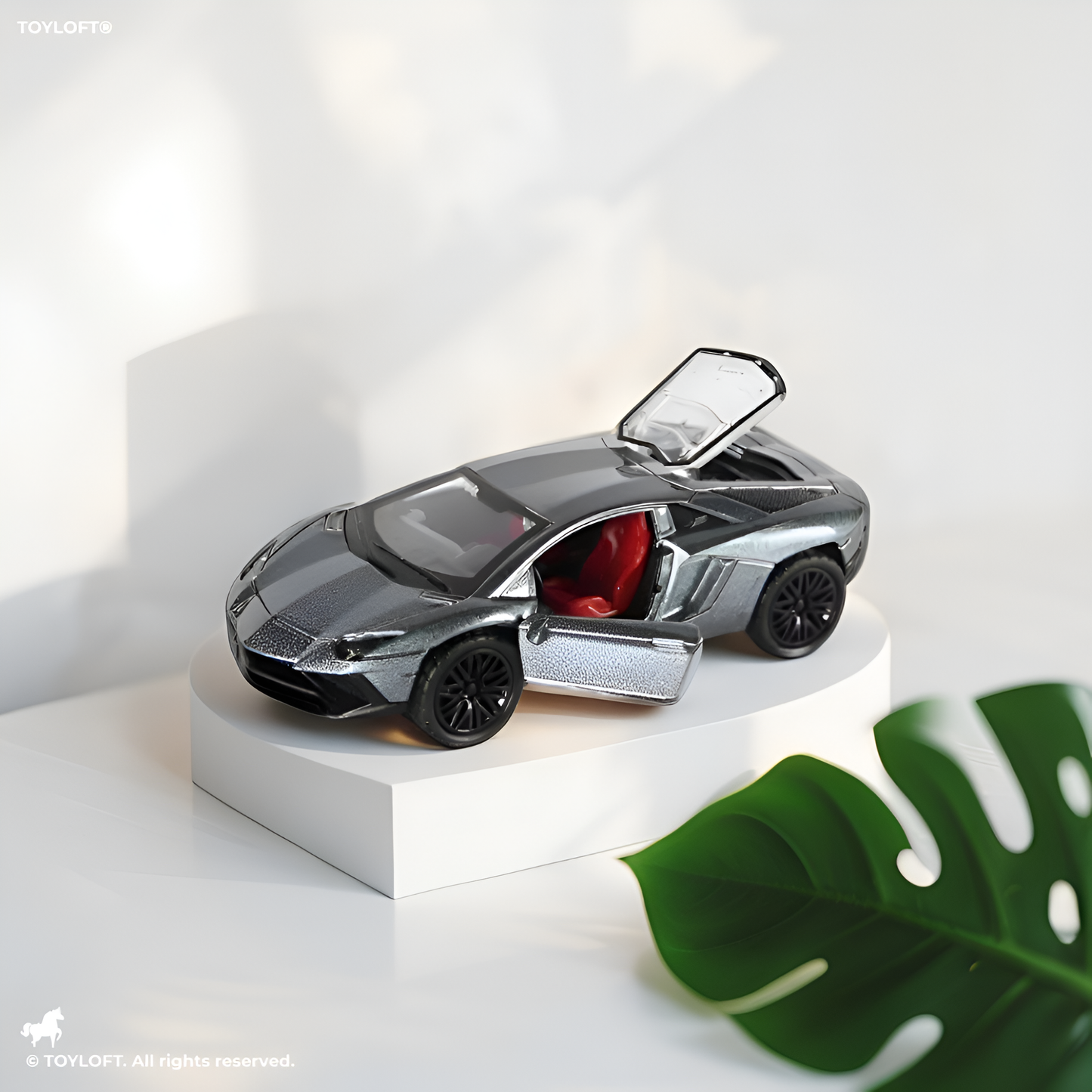 Lamborghini Aventador Grey - Die-Cast Sports Car Model Toy (1:32 Scale) - Collector's Edition Supercar Replica LMI13755