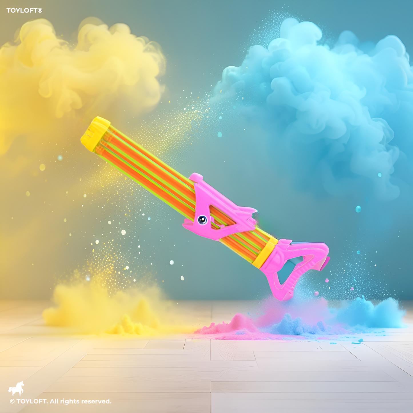 PowerSpray – 300ml Water Gun Pichkari | Long-Range Durable Summer Water Blaster for Children Pink LMI14332.