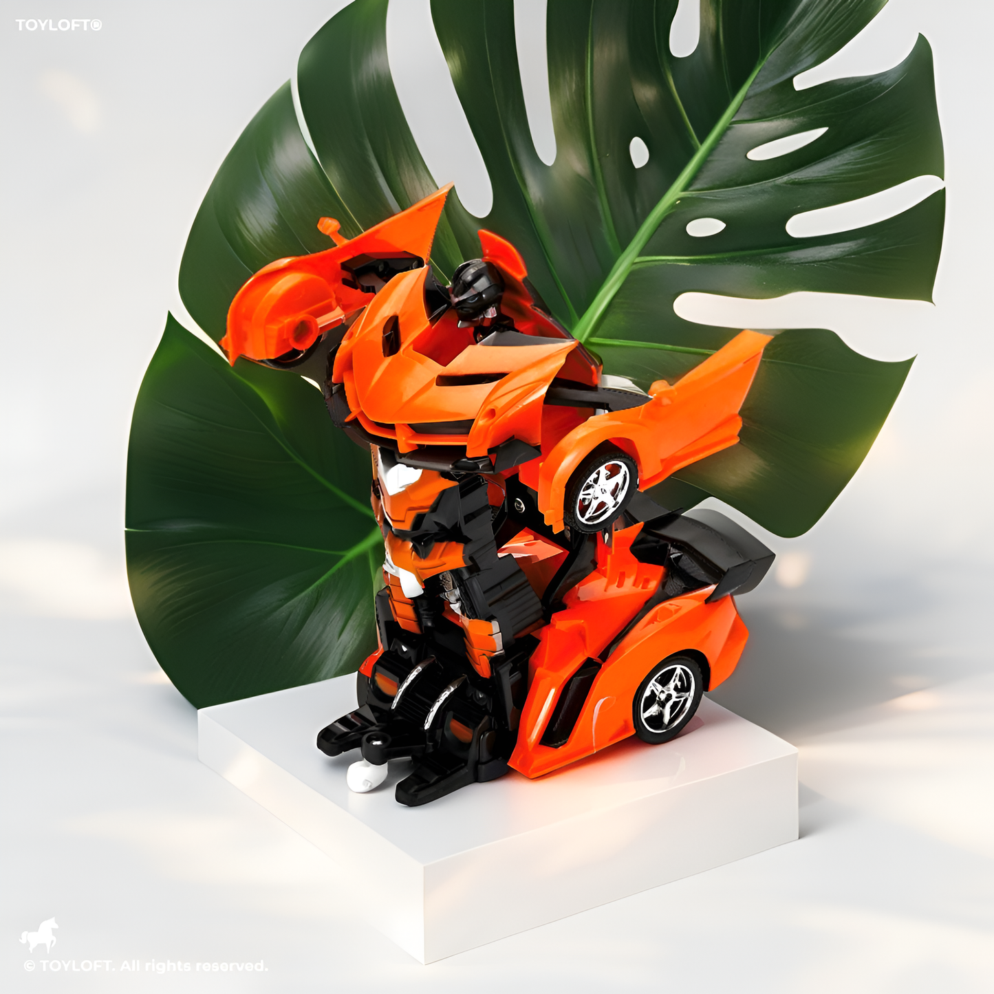 Transformax - 2-in-1 Convertible Remote Control Car & Robot | Rechargeable Deformation RC Racing Vehicle Toy for Boys & Girls - MS12892.