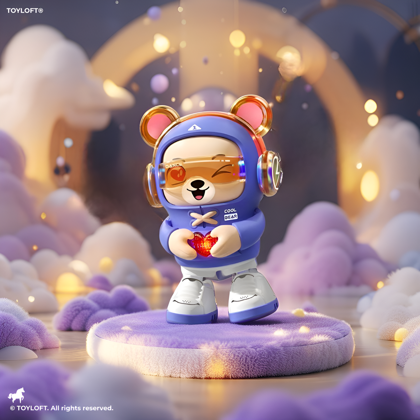 Purple - Dancing Bear Musical Toy for Kids – Singing & Walking Electric Bear with Music, LED Lights & Cute Animal Design - LMI14641.