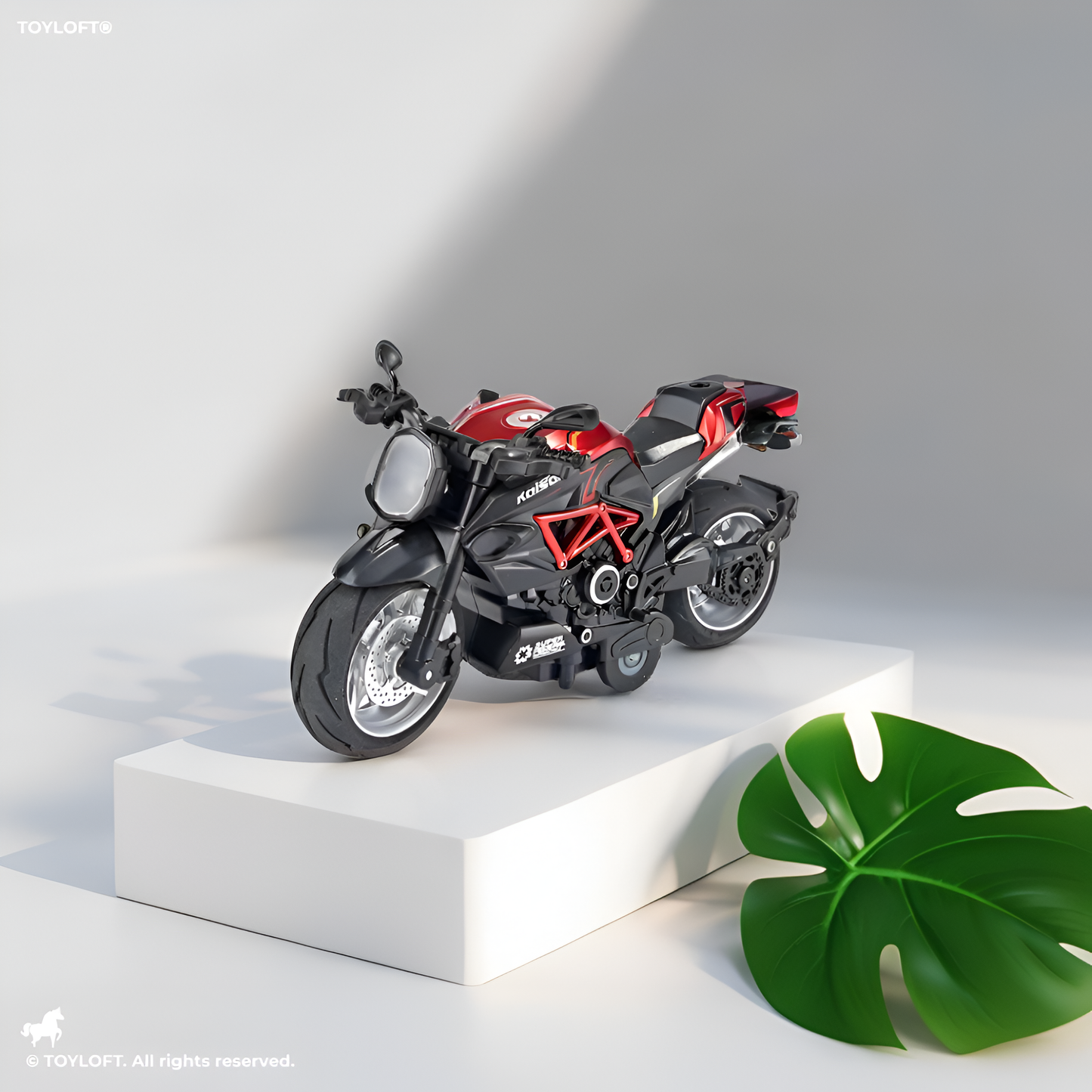MotorX – Diecast Pull Back Bike with Music and Light Scale 1:8 Red LMI15131.