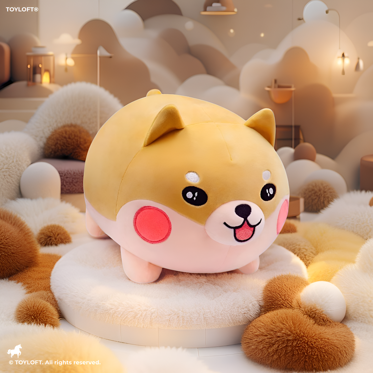 BROWN - ChubBark Buddy 45 CM – Kawaii Chubby Dog Plush | Large Stuffed Animal Puppy Toy | Soft Fat Dog Cushion for Kids & Girls - MS8486