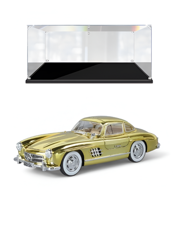 Gold - Mercedes-Benz 300SL – Diecast Alloy Metal Model Toy - Scale 1:24 Vintage Car.