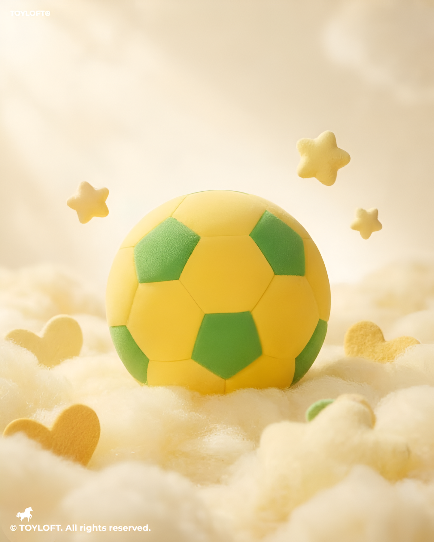 Soft Plush Soccer Green / Yellow Ball – 7-Inch Stuffed Football Toy for Kids ST14657