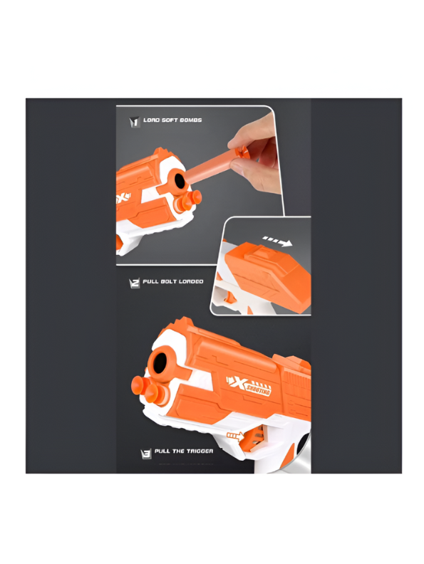 Pistol Shooting Soft Bullets – Safe Soft Bullet Toy Gun for Kids | Foam Dart Pistol with Easy Trigger Action LMI15184.