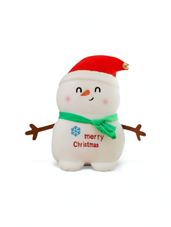 Snowy Snuggles 7-Inch Plush Snowman Toy – Soft Christmas Stuffed Doll for Kids & Holiday Décor - MS14174