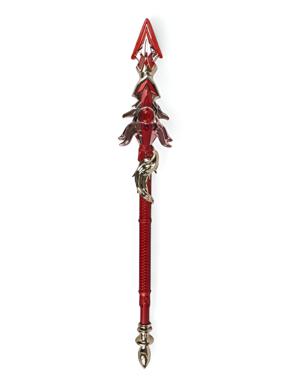 Red Crystal Miniature Staff or Spear Prop - Fire Element Collectible NX12494