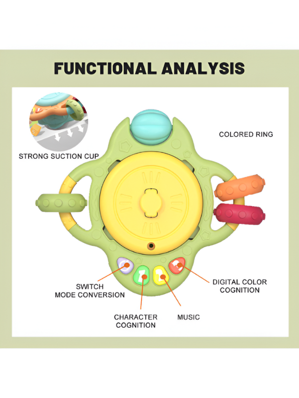 Multifunctional Baby Educational Learning Toy | Suction Cup Rotating Duck Sensory Activity Game for Infants NX15658