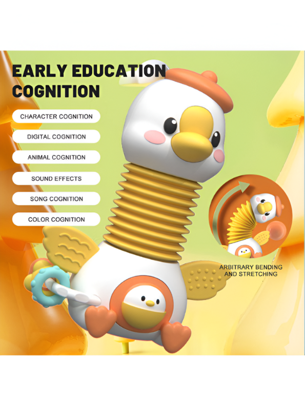 Multifunctional Baby Educational Learning Toy | Suction Cup Rotating Duck Sensory Activity Game for Infants NX15658
