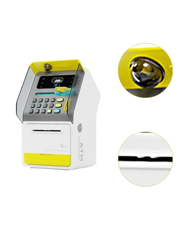 Pink - Smart ATM Piggy Bank for Kids – Face Recognition Money Saving Box Educational Toy for Kids NX15689.