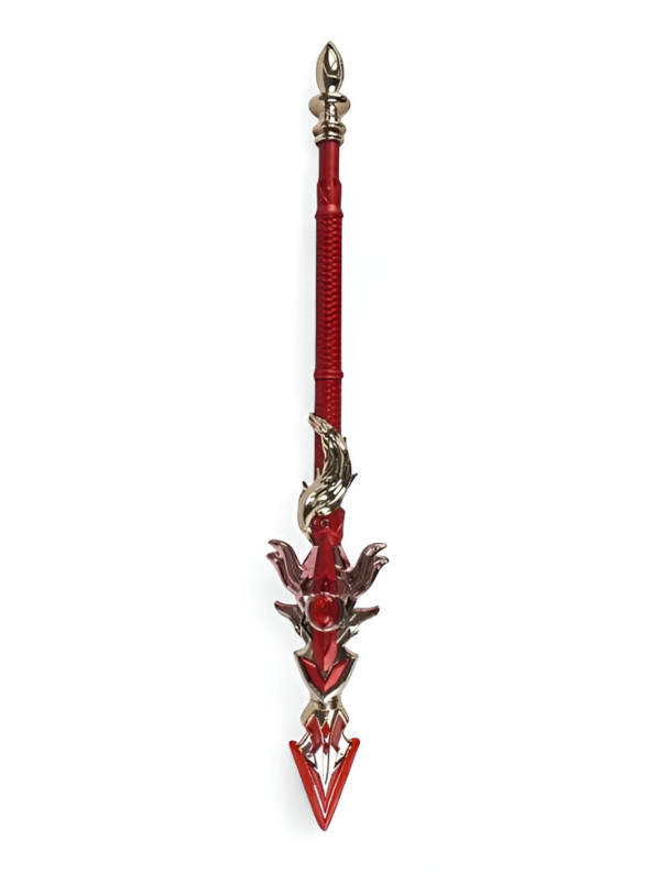 Red Crystal Miniature Staff or Spear Prop - Fire Element Collectible NX12494