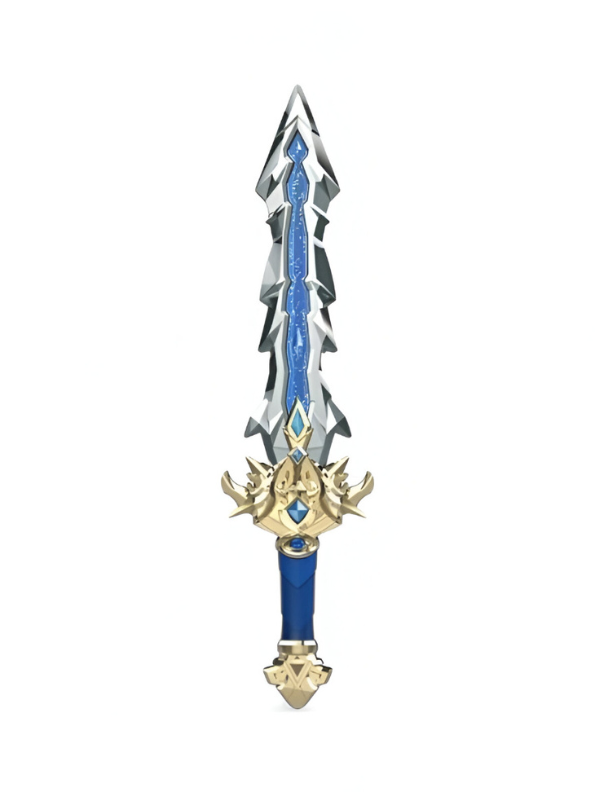 Miniature Fantasy Sword Collectible - Blue and Silver Spiked Blade NX12486
