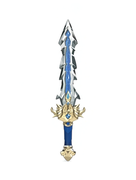 Miniature Fantasy Sword Collectible - Blue and Silver Spiked Blade NX12486