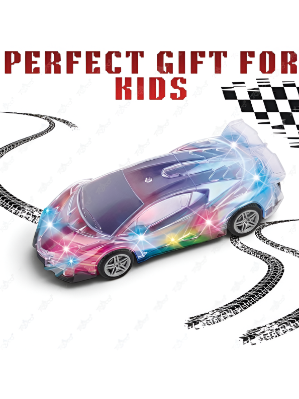 Cosmic Drifter 1:18 Scale Transparent Light-Up RC Sports Car with Sound LMI16919