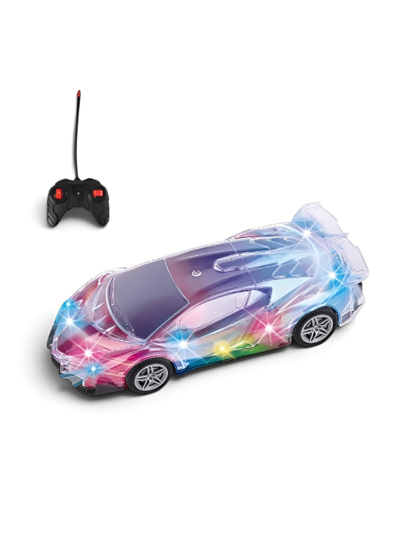 Cosmic Drifter 1:18 Scale Transparent Light-Up RC Sports Car with Sound LMI16919