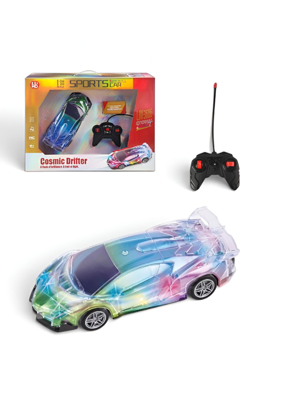 Cosmic Drifter 1:18 Scale Mint Green Transparent Light-Up RC Sports Car with Sound LMI16919