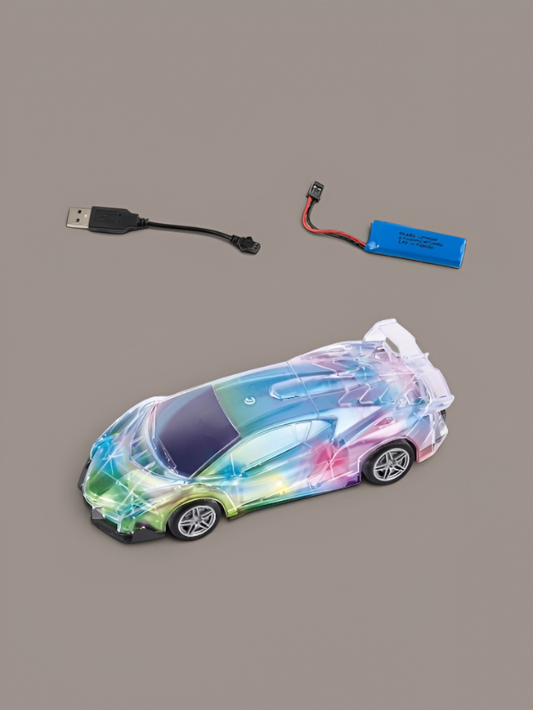 Cosmic Drifter 1:18 Scale Mint Green Transparent Light-Up RC Sports Car with Sound LMI16919