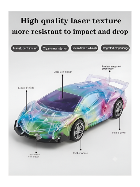 Cosmic Drifter 1:18 Scale Mint Green Transparent Light-Up RC Sports Car with Sound LMI16919