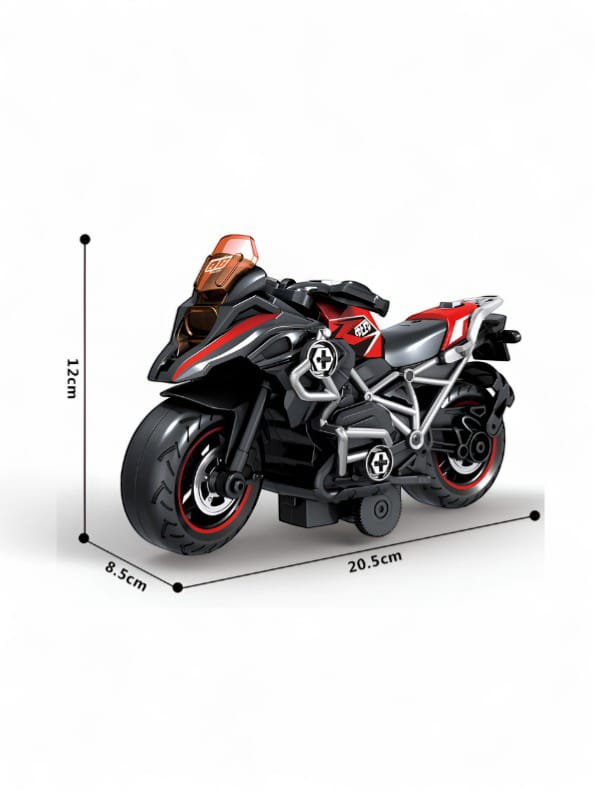 Csavarhuzo Diecast Bike Metal Model - Red (MD-N-24) | 1:32 Scale Collectible Motorcycle Toy