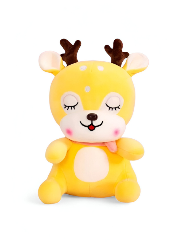 Yellow - Cuddly Deer – 10 Inch Soft Plush Toy, Perfect Huggable Friend for Kids and Toddlers LMI11473.