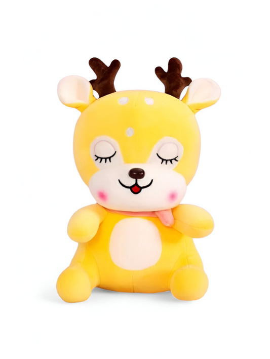 Yellow - Cuddly Deer – 10 Inch Soft Plush Toy, Perfect Huggable Friend for Kids and Toddlers LMI11473.