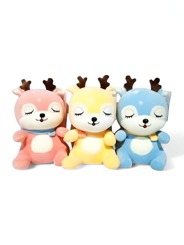 Yellow - Cuddly Deer – 10 Inch Soft Plush Toy, Perfect Huggable Friend for Kids and Toddlers LMI11473.