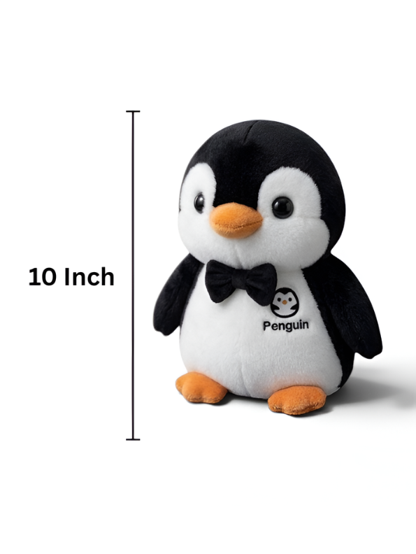 Cuddly Penguin Plush Toy with Bow Tie – 10-Inch Soft Stuffed Animal ST16760.