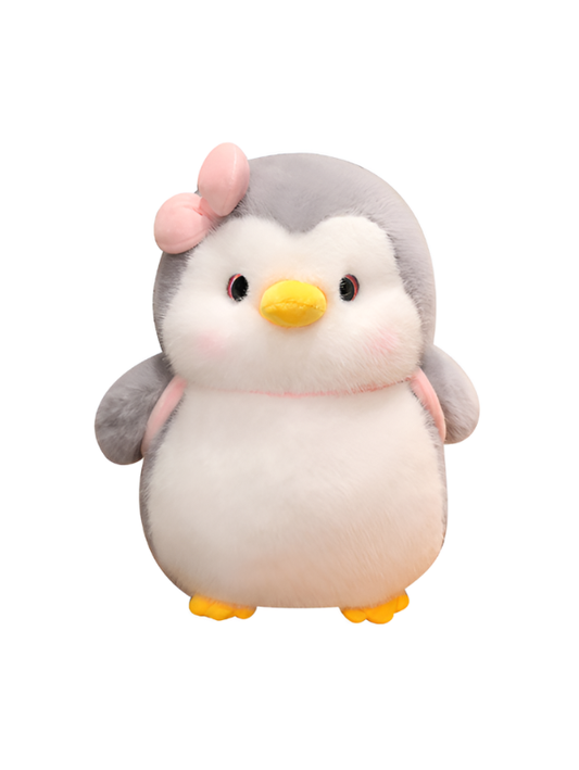 Cute 10-Inch Penguin Plush Toy with Pink Backpack & Bow ST14197.