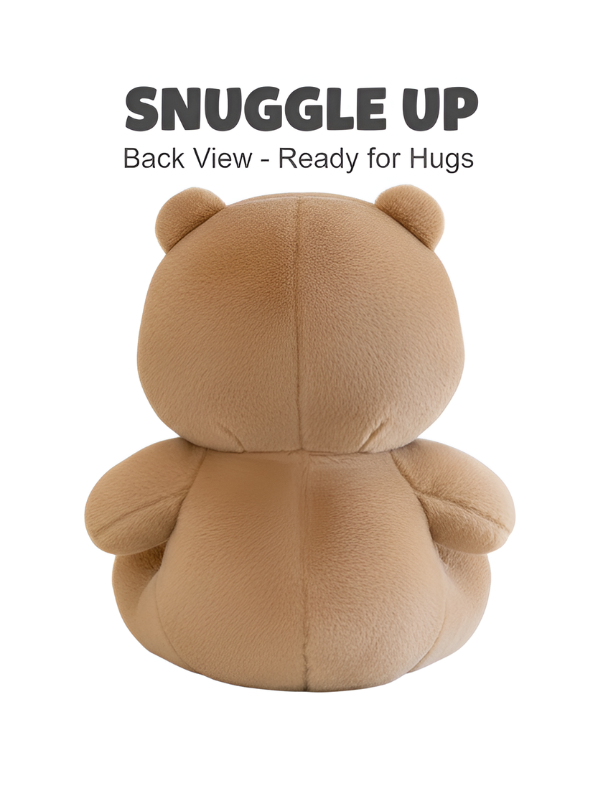Cute 10-Inch White Bear Plush Toy Wearing Brown Bear Hoodie ST14862.