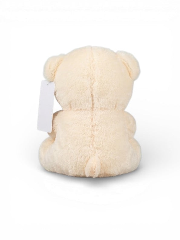 Cute 21cm Plush Stuffed Teddy with Red & Black Heart White ST16170.