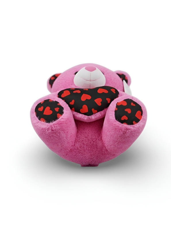 Cute 21cm Plush Stuffed Teddy with Red & Black Heart Pink ST16170.