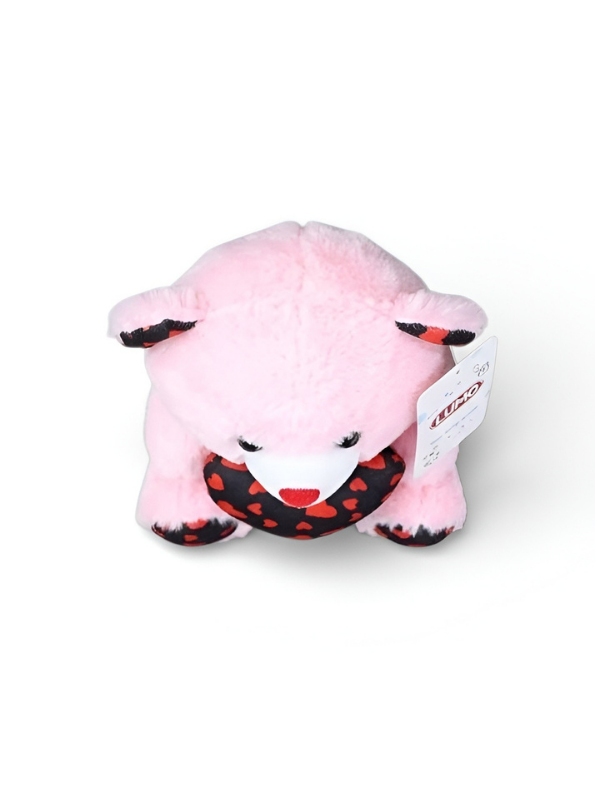 Cute 21cm Plush Stuffed Teddy with Red & Black Heart ST16170.