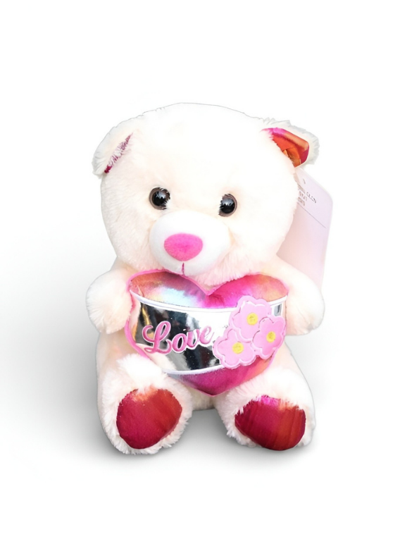 Cute 21 cm Teddy Bear with Metallic “Love” Heart ST16172.
