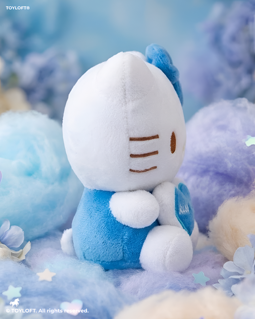 Cute 7" Hello Kitty "Kiss Me" Plush Toy – Soft Blue Heart Stuffed Animal ST11939