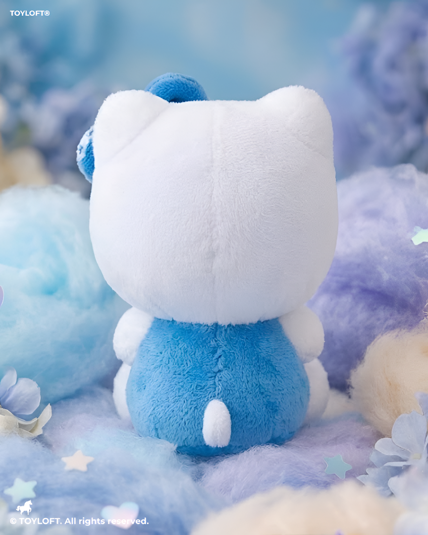 Cute 7" Hello Kitty "Kiss Me" Plush Toy – Soft Blue Heart Stuffed Animal ST11939