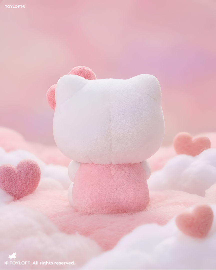 Cute 7" Hello Kitty "Kiss Me" Plush Toy – Soft Pink Heart Stuffed Animal ST11939