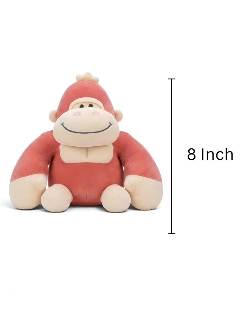 Cute 8-Inch Gorilla Stuffed Animal Plush Toy Pink ST11456.