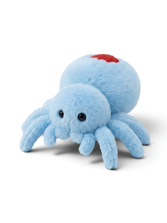 Cute 8 Inch Plush Spider Toy with Red Heart - Blue ST14126.