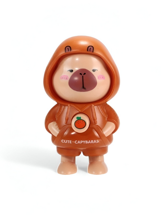 Cute Capybara Keychain - Face-Changing Figure with Hooded Design for Bags, Backpacks & Keys NOVHBC-188132.