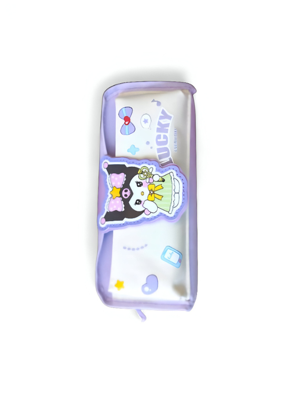 Cute Cartoon Pencil Pouch with Lucky Charm | Portable Pen Case with Handle | Kawaii Stationery Organizer for Girls NOVHBC-1881008.