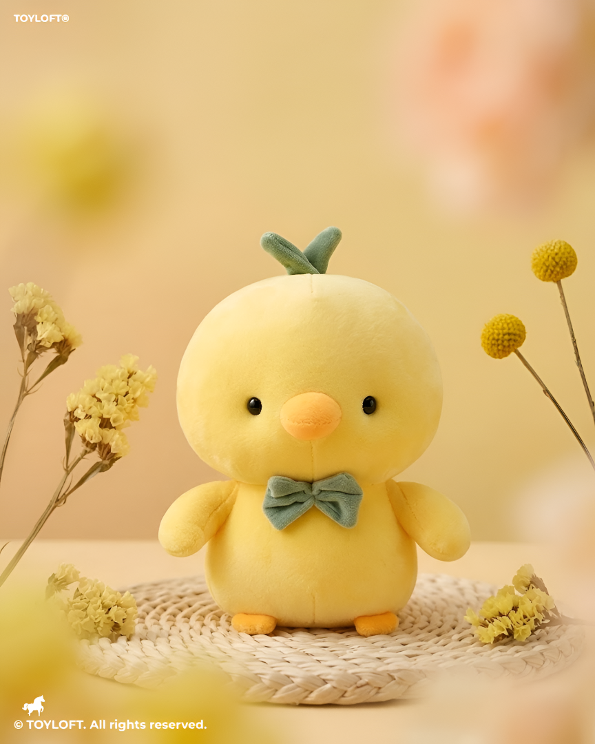 Cute Chick Plush Toy – 10-Inch Soft Stuffed Duckling with Bowtie, Adorable Soft Toy for Kids ST15748