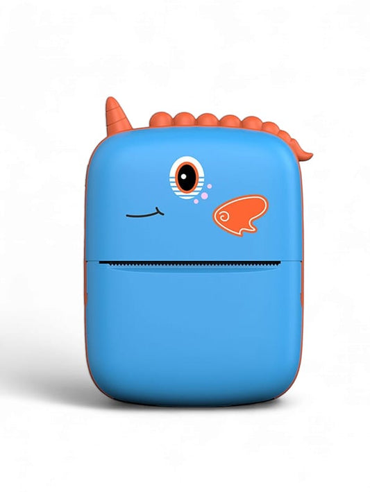 Cute Dinosaur Mini Portable Pocket Printer - Blue