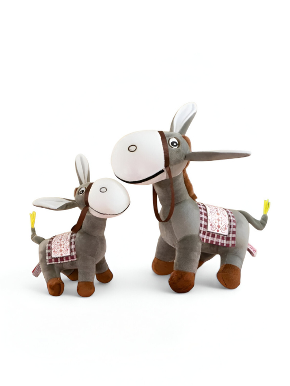 Grey - Cute Donkey Plush – 8-Inch Soft Stuffed Animal for Kids & Toddlers LMI11088.