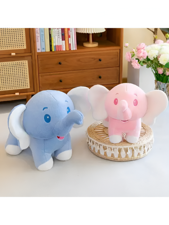 Cute Elephant Soft Toy - 10-inch Plush Stuffed Animal for Kids LMI14151.
